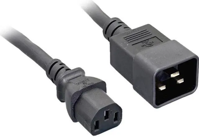 Main image of Nippon Labs 14AWG C20 To C13 Universal Jumper Power Cord, SJT 15A/250V, IEC-60320-C20 to IEC-60320-C13,Black 3FT.Power Cable