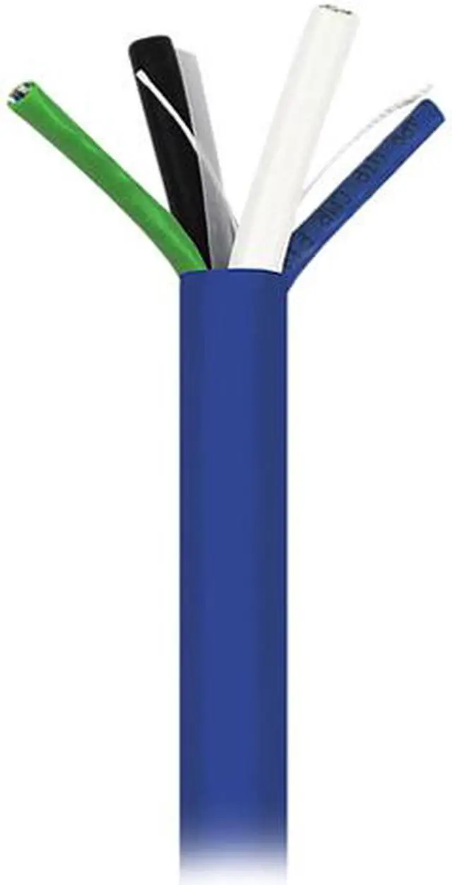 Main image of Nippon Labs 500Ft (Cat.5E x2 )/(RG6 Quad x2) Combo Cable - Blue (2) Cat 5E + (2) RG6 Quad Composite Cable