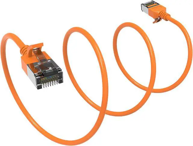 Alt view image 2 of 2 - Nippon Labs 60CAT8-10-30OR Cat8 Ethernet Cable 10 feet Cat.8 U/FTP Slim Ethernet Network Cable Orange 30AWG – Latest 40Gbps 2000Mhz RJ45 Patch Cord