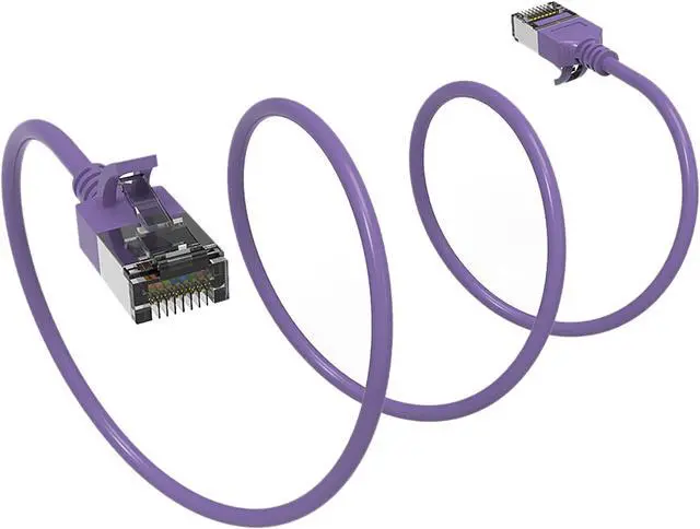 Alt view image 2 of 2 - Nippon Labs 60CAT8-0.5-30PU Cat8 Ethernet Cable 0.5 feet Cat.8 U/FTP Slim Ethernet Network Cable Purple 30AWG – Latest 40Gbps 2000Mhz RJ45 Patch Cord