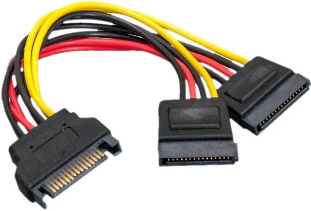 Main image of Nippon Labs 6 inches SATA 15-Pin Male to SATA 15-Pin Female x 2  Power Y Cable - 30POW-11W3-S6200-6IN