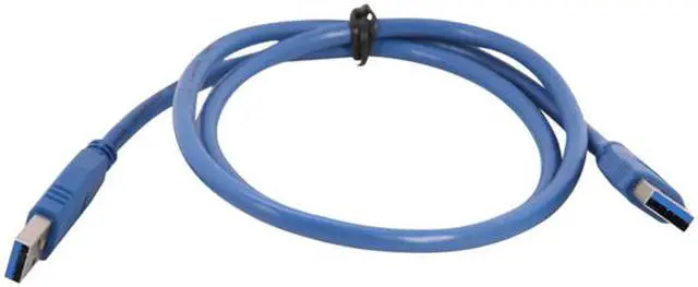 Alt view image 2 of 2 - Nippon Labs 20USB3-1MMBLU-G 1ft. Blue USB 3.0 A Male to A Male Cable Gold Plated Connectors
