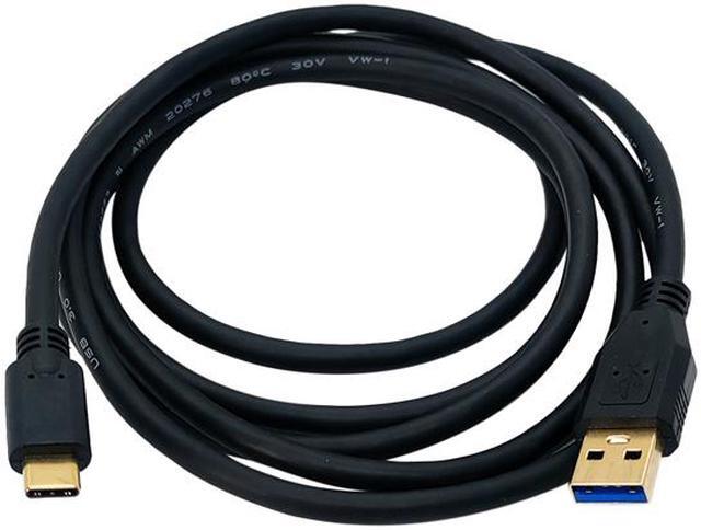 Alt view image 2 of 2 - Nippon Labs 10ft. USB Type C 3.1 Gen 2 Male to Type A Male Cable 28AWG+24AWG, 10Gbps, 3A, Gold plated connectors - Black USB Type-C to A Cable 20USB3-10CMAM-G