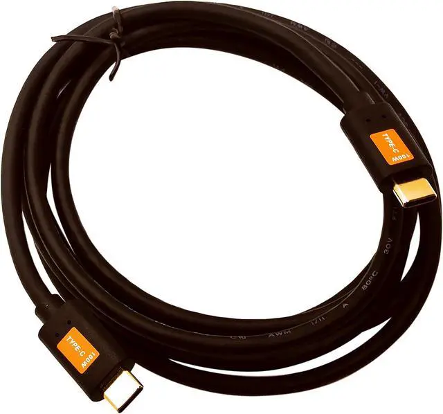 Main image of Nippon Labs 20USBCGEN2-6MM-G 6ft USB Type C 3.1 (G2) Male to USB-C Male Cable 10Gbps with Built-in E-Marker - Black