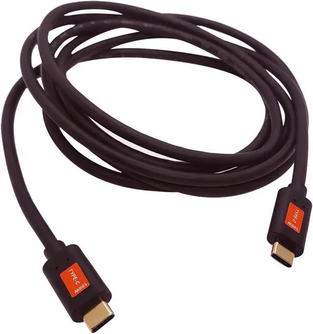Alt view image 2 of 2 - Nippon Labs 20USBCGEN2-6MM-G 6ft USB Type C 3.1 (G2) Male to USB-C Male Cable 10Gbps with Built-in E-Marker - Black