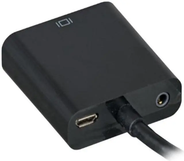 Alt view image 2 of 2 - Nippon Labs HDMI to VGA Converter with Audio and Power, HDMI Male to VGA Female, Black Color Adapter 30HM-VGA201-BK
