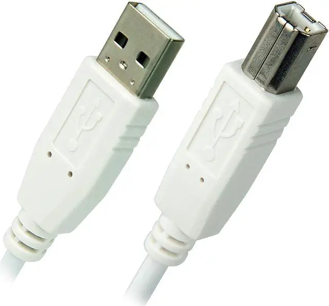 Main image of Nippon Labs USB-6-AB-W-10P White 6ft.USB 2.0 A Male to B Male Cable, 10 Packs