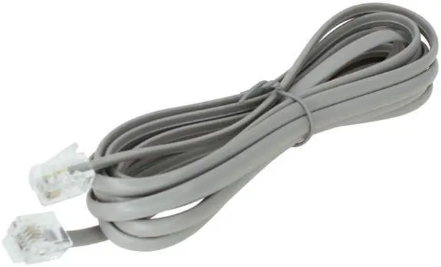 Alt view image 2 of 2 - Nippon Labs 7ft 28AWG RJ11 6p4c Phone Cable, Straight, Bare Copper phone Cable, 50RJ4-7-ST