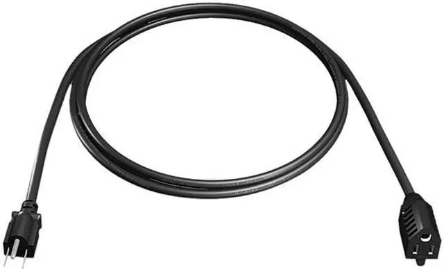 Alt view image 3 of 3 - Nippon Labs 14 AWG NEMA 5-15P to NEMA 5-15R Power Extension Cable, SJT, 15A/125V, Black 25ft.Power Cord