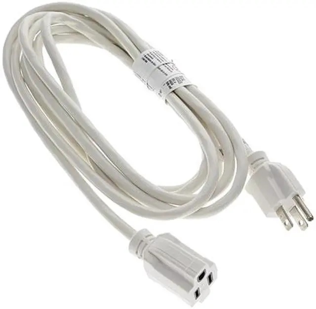 Alt view image 2 of 2 - Nippon Labs 12Ft 16/3 SJTW White Power Extension Cord White Plug, Water Resistant Outdoor Power Extension Cable, 60POW-EXT-12WT