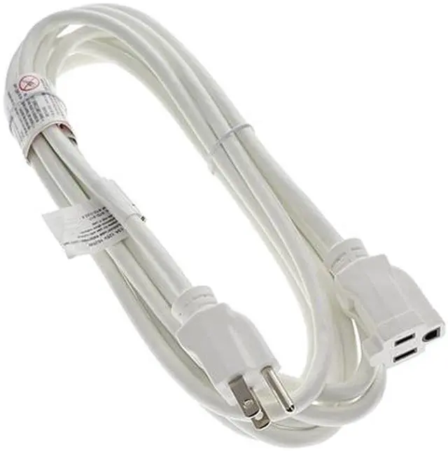 Alt view image 2 of 2 - Nippon Labs 35Ft 16/3 SJTW White Power Extension Cord White Plug, Water Resistant Outdoor Power Extension Cable, 60POW-EXT-35WT