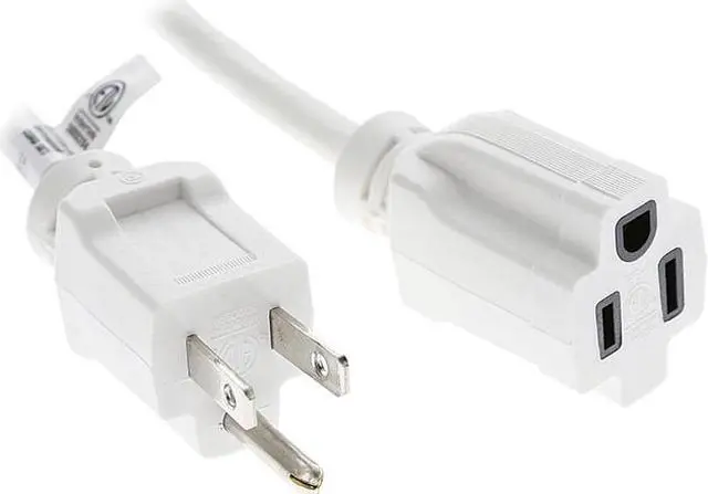 Main image of Nippon Labs 35Ft 16/3 SJTW White Power Extension Cord White Plug, Water Resistant Outdoor Power Extension Cable, 60POW-EXT-35WT