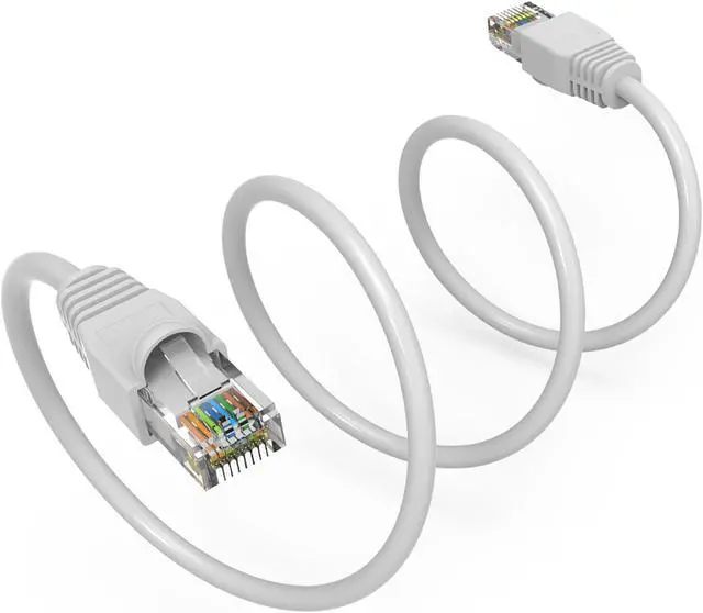 Alt view image 4 of 4 - Nippon Labs 50Ft Cat6A UTP Ethernet Network Booted Cable, 24AWG 50 Feet Gigabit LAN Network Cable RJ45 High Speed Patch Cable, White, 60CAT6A-50WT