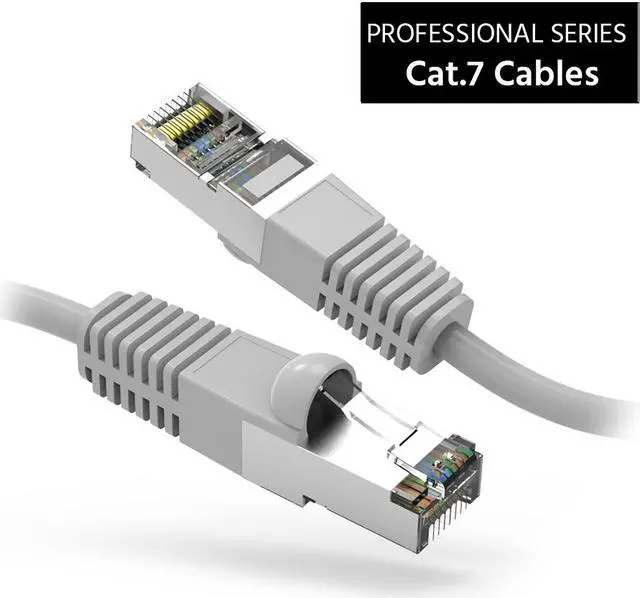 Alt view image 2 of 4 - Nippon Labs Cat7 Shielded (SSTP) 600MHz Ethernet Network Booted Cable, 26AWG 20 Feet Gigabit LAN Network Cable RJ45 High Speed Patch Cable, Gray, 60CAT7-20GY