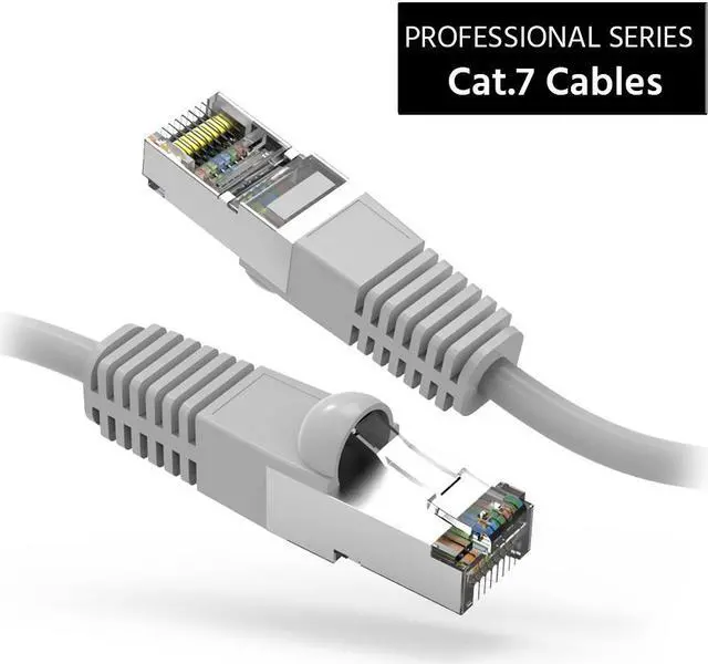 Alt view image 2 of 4 - Nippon Labs Cat7 Shielded (SSTP) 600MHz Ethernet Network Booted Cable, 26AWG 25 Feet Gigabit LAN Network Cable RJ45 High Speed Patch Cable, Gray, 60CAT7-25GY