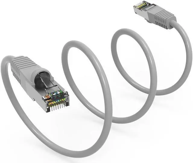 Main image of Nippon Labs Cat7 Shielded (SSTP) 600MHz Ethernet Network Booted Cable, 26AWG 40 Feet Gigabit LAN Network Cable RJ45 High Speed Patch Cable, Gray, 60CAT7-40GY
