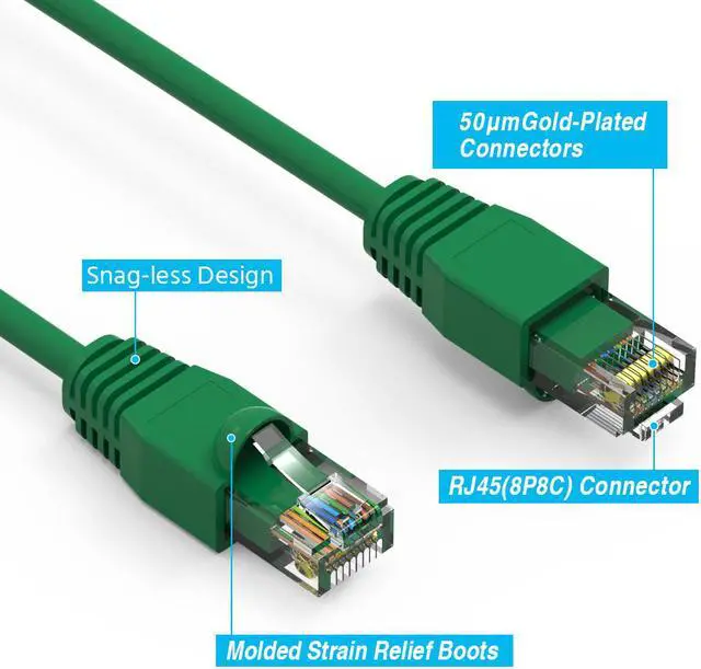 Alt view image 2 of 4 - Nippon Labs 60CAT6A-1GN 1 ft Cat Cat6A Green 1 FT NE Green NL