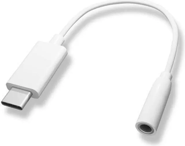 Main image of Nippon Labs Type C to 3.5mm Female Audio Adapter, White USB-C headphone Jack Audio Adapter cable 30UC-C35MM