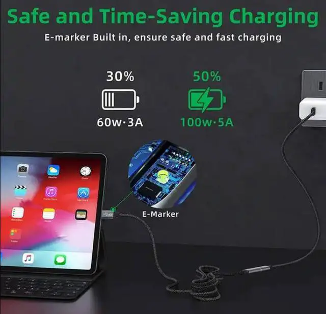 Alt view image 4 of 5 - Nippon Labs USB-C Full function Extension Cable (M/F) - 1 Meter - USB 3.2 Gen 2 (10 Gbps) 4K@60Hz, Thunderbolt 3 Compatible 3.3FT
