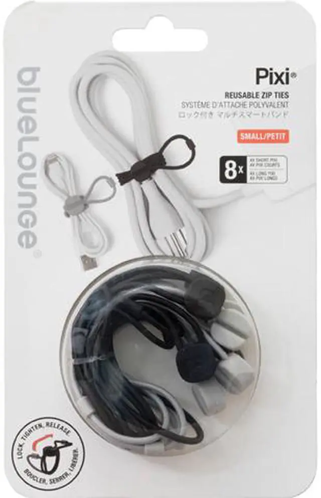 Main image of Advantus BLUPXSM01 BlueLounge Pixi Reusable Zip Ties