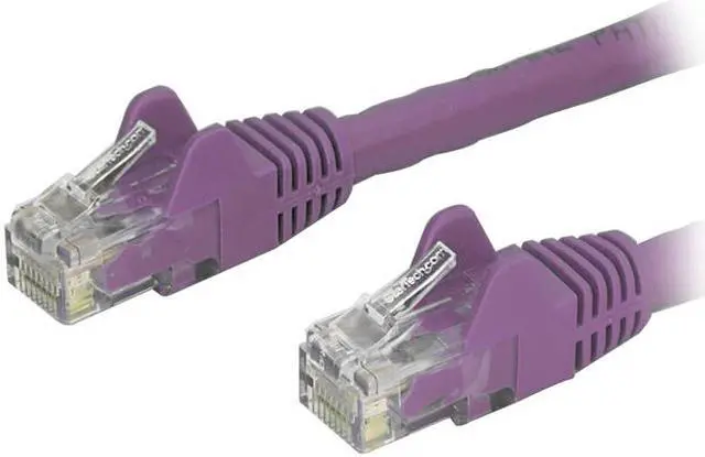 Main image of StarTech N6PATCH14PL StarTech.com Cat6 Patch Cable - 14 ft - Purple Ethernet Cable - Snagless RJ45 Cable - Ethernet Cord - Cat 6 Cable - 14ft