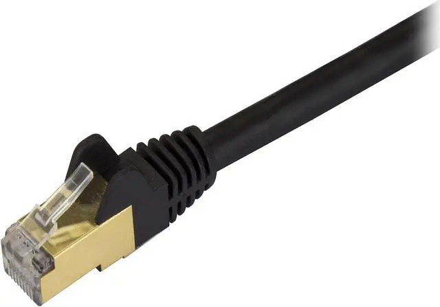 Alt view image 2 of 2 - StarTech C6ASPAT15BK StarTech.com Cat6a Shielded Patch Cable - 15 ft - Black -  Snagless RJ45 Cable - Ethernet Cord - Cat 6a Cable - 15ft