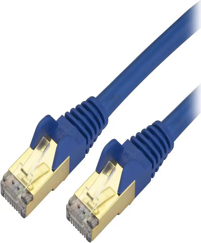 Main image of StarTech C6ASPAT2BL StarTech.com Cat6a Shielded Patch Cable - 2 ft - Blue -  Snagless RJ45 Cable - Ethernet Cord - Cat 6a Cable - 2ft