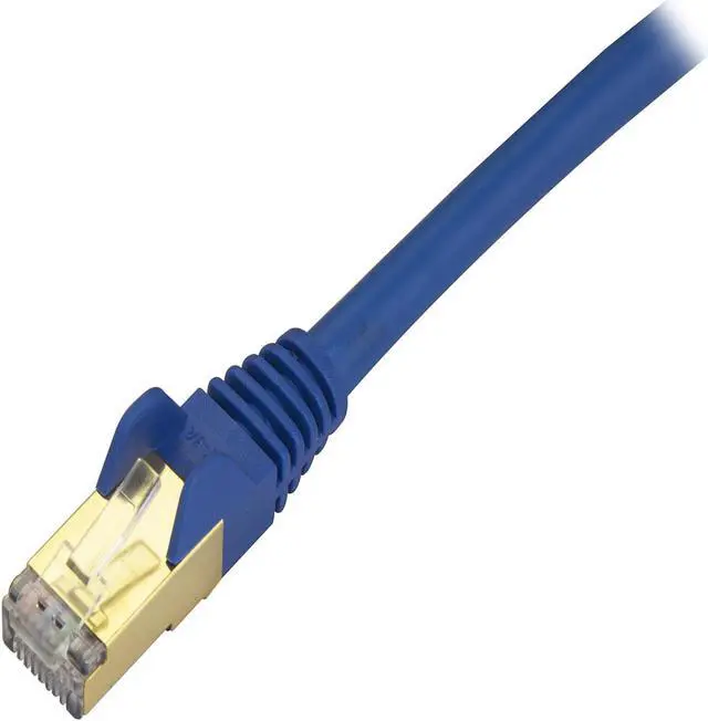 Alt view image 2 of 2 - StarTech C6ASPAT6INBL StarTech.com Cat6a Shielded Patch Cable - 6 in. - Blue - Snagless RJ45 Cable - Ethernet Cord - Cat 6a Cable