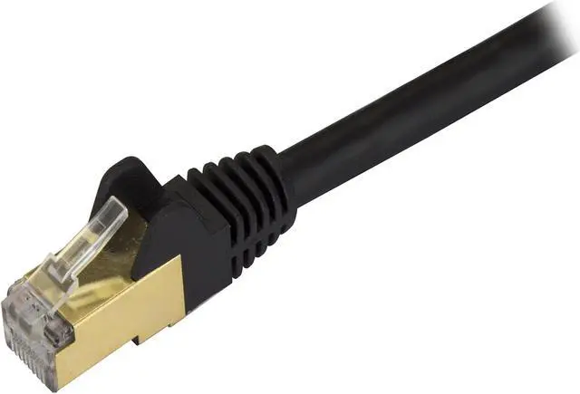 Alt view image 2 of 2 - StarTech C6ASPAT6BK StarTech.com Cat6a Shielded Patch Cable - 6 ft. - Black - Snagless RJ45 Cable - Ethernet Cord - Cat 6a Cable