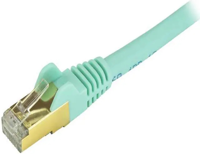 Alt view image 2 of 2 - StarTech C6ASPAT5AQ StarTech.com Cat6a Shielded Patch Cable - 5 ft. - Aqua - Snagless RJ45 Cable - Ethernet Cord - Cat 6a Cable