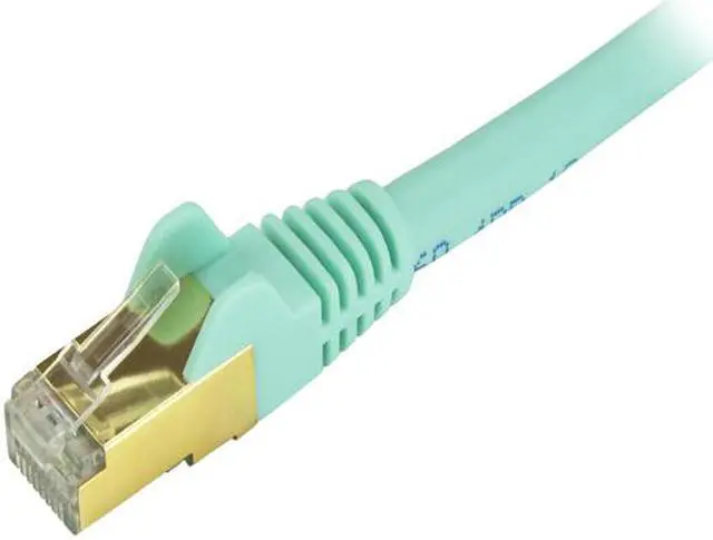 Alt view image 2 of 2 - StarTech C6ASPAT9AQ StarTech.com Cat6a Shielded Patch Cable - 9 ft - Aqua -  Snagless RJ45 Cable - Ethernet Cord - Cat 6a Cable - 9ft