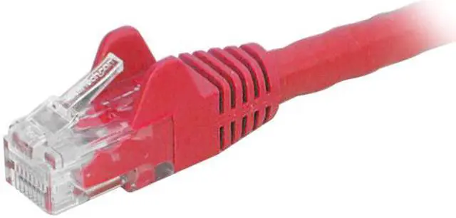Alt view image 2 of 2 - StarTech N6PATCH1RD StarTech.com Cat6 Patch Cable - 1 ft - Red Ethernet Cable - Snagless RJ45 Cable - Ethernet Cord - Cat 6 Cable - 1ft