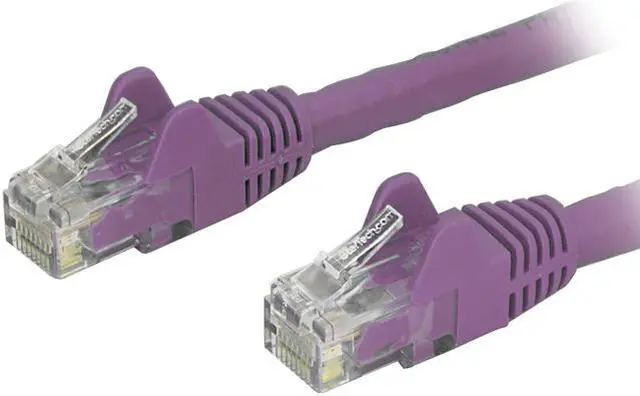 Main image of StarTech N6PATCH6INPL StarTech.com Cat6 Patch Cable - 6 in - Purple Ethernet Cable - Snagless RJ45 Cable - Ethernet Cord - Cat 6 Cable - 6in