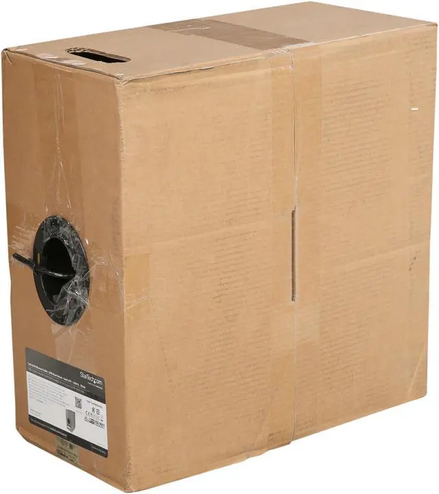 Alt view image 3 of 4 - StarTech.com WIR6CMRBK Bulk Cat6 Ethernet Cable - 1000 ft. - Solid - CMR-Rated - Black