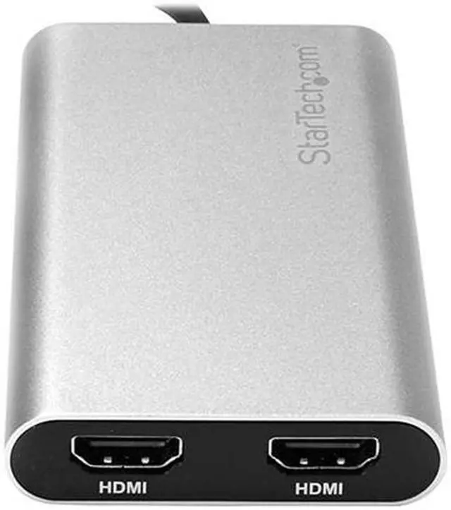 Alt view image 2 of 4 - StarTech.com TB32HD24K60 Thunderbolt 3 to Dual HDMI Adapter- 4K 60Hz - Mac and Windows Compatible - USB C Adapter - USB C HDMI - Thunderbolt 3 to HDMI