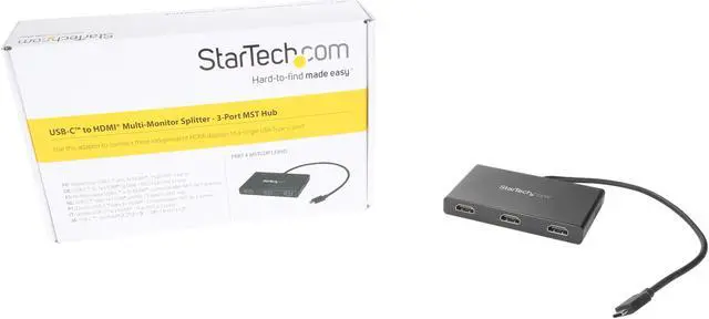 Alt view image 4 of 4 - StarTech.com MSTCDP123HD 3-Port USB-C to HDMI MST Hub - 4K 30Hz - Multi-Monitor Video Splitter - Windows and Thunderbolt 3 Compatible (MSTCDP123HD)