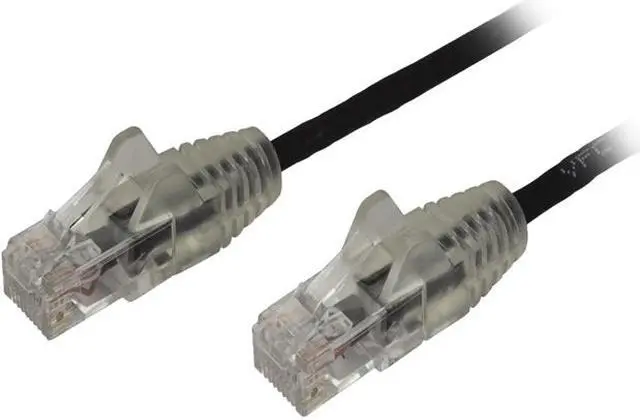 Main image of StarTech N6PAT6INBKS Cat6 Ethernet Cable - 6 in - Black - Slim - Snagless RJ45 Cable - Network Cable - Ethernet Cord - Cat 6 Cable - 6in