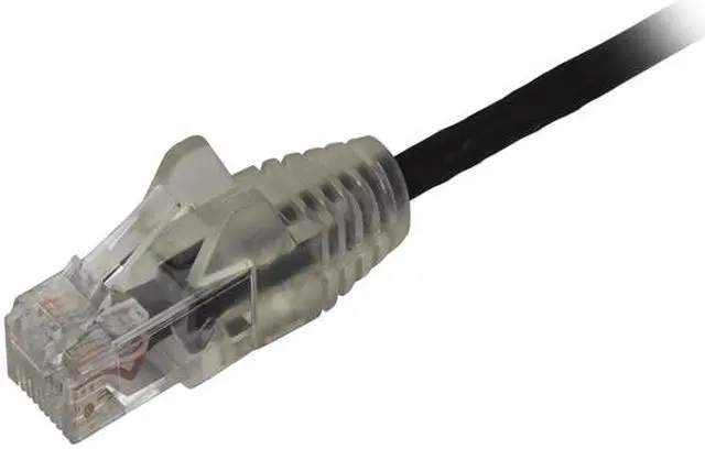 Alt view image 2 of 2 - StarTech N6PAT3BKS Cat6 Ethernet Cable - 3 ft - Black - Slim - Snagless RJ45 Cable - Network Cable - Ethernet Cord - Cat 6 Cable - 3ft
