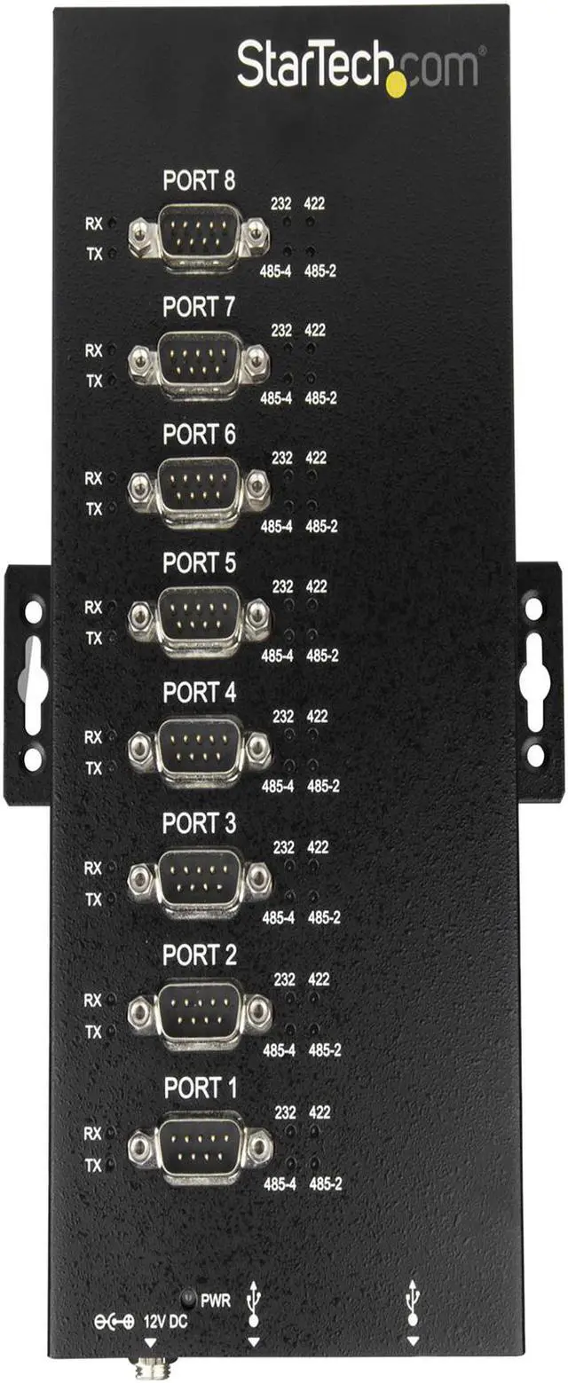 Alt view image 2 of 5 - StarTech ICUSB234858I USB to RS-232/422/485 Serial Adapter - 8 Port - Industrial - 15 kV ESD Protection - USB to Serial Adapter - USB to Serial Hub