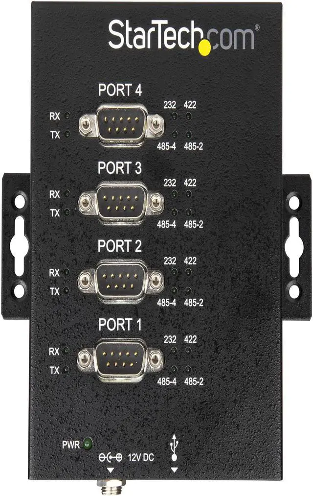 Alt view image 2 of 4 - StarTech ICUSB234854I USB to RS-232/422/485 Serial Adapter - 4 Port - Industrial - 15 kV ESD Protection - USB to Serial Adapter - USB to Serial Hub