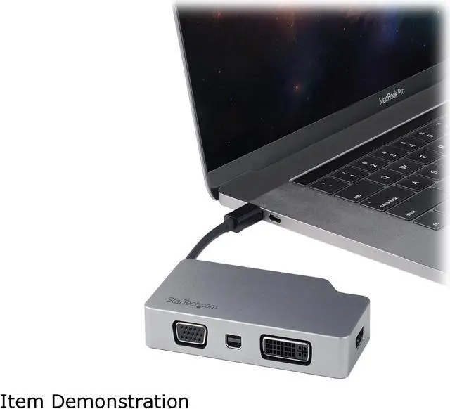 Alt view image 6 of 6 - StarTech.com CDPVDHDMDP2G USB C Multiport Video Adapter - Space Gray - USB C to VGA / DVI / HDMI / mDP - 4K USB C Adapter - USB C to HDMI Adapter