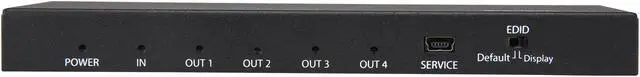Alt view image 2 of 5 - StarTech.com ST124HD202 HDMI Splitter - 4-Port - 4K 60Hz - HDMI Splitter 1 In 4 Out - 4 Way HDMI Splitter - HDMI Port Splitter