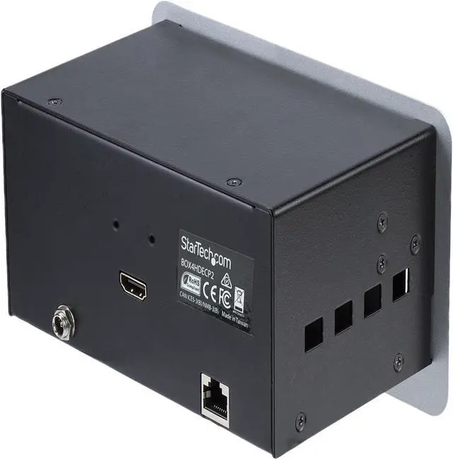 Alt view image 2 of 4 - StarTech.com BOX4HDECP2 Conference Table Connectivity Box For A/V - HDMI / VGA / DisplayPort Inputs - HDMI Output - 4K