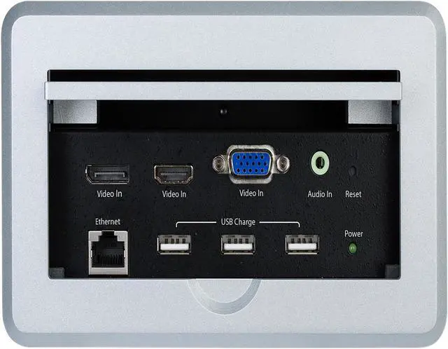 Alt view image 3 of 4 - StarTech.com BOX4HDECP2 Conference Table Connectivity Box For A/V - HDMI / VGA / DisplayPort Inputs - HDMI Output - 4K