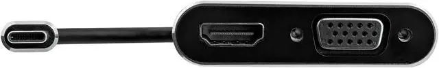 Alt view image 4 of 5 - StarTech.com CDP2HDVGA USB C to VGA and HDMI Adapter - Aluminum - USB-C Multiport Adapter - 6 in / 15.24 cm Built-In Cable