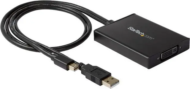 Main image of StarTech.com MDP2DVID2 Mini DisplayPort to Dual-Link DVI Adapter - USB Powered - Dual Link Connectivity - Black - DVI Active Display Converter
