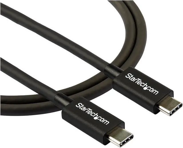 Alt view image 3 of 4 - StarTech.com TBLT34MM80CM 0.8m/2.7ft Thunderbolt 3 to Thunderbolt 3 Cable - 40Gbps - Certified TB3 - USB C Compatible - Active - 100W PD (TBLT34MM80CM)