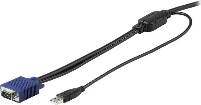 Alt view image 4 of 4 - StarTech.com RKCONSUV10 10 ft. (3 m) USB KVM Cable for StarTech.com Rackmount Consoles - VGA and USB KVM Console Cable (RKCONSUV10)