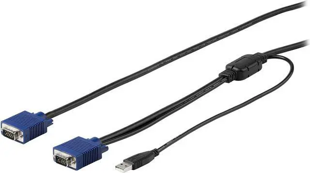 Main image of StarTech.com RKCONSUV10 10 ft. (3 m) USB KVM Cable for StarTech.com Rackmount Consoles - VGA and USB KVM Console Cable (RKCONSUV10)
