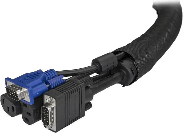 Alt view image 2 of 4 - StarTech.com WKSTNCM2 15' / 4.6 m Cable Management Sleeve - Trimmable Fabric - Cord Concealer - Wire Hider - Cord Organizer (WKSTNCM2)